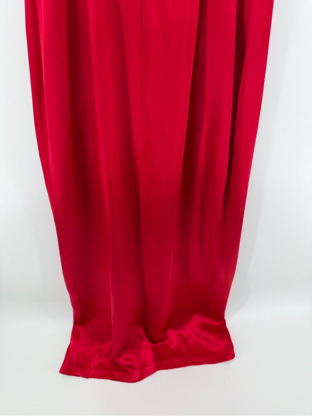 Rampage VTG Y2K Whimsigoth Vampy Goth Satin Red Strappy Cowl Neck Maxi Dress Sz5 - Picture 9 of 12